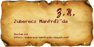 Zuberecz Manfréda névjegykártya
